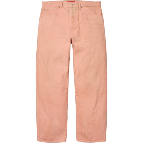 Supreme Distressed Loose Fit Selvedge Jean - Washed Pink