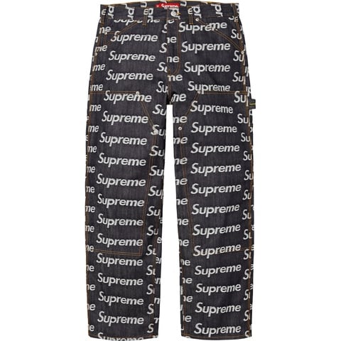 Jacquard Logos Double Knee Denim Painter Jean - Supreme