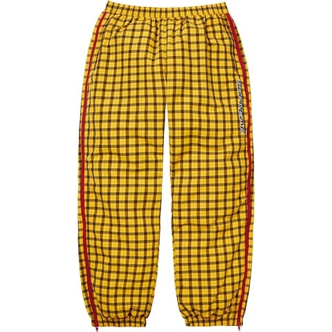 Supreme Plaid Warm Up Pant - Yellow