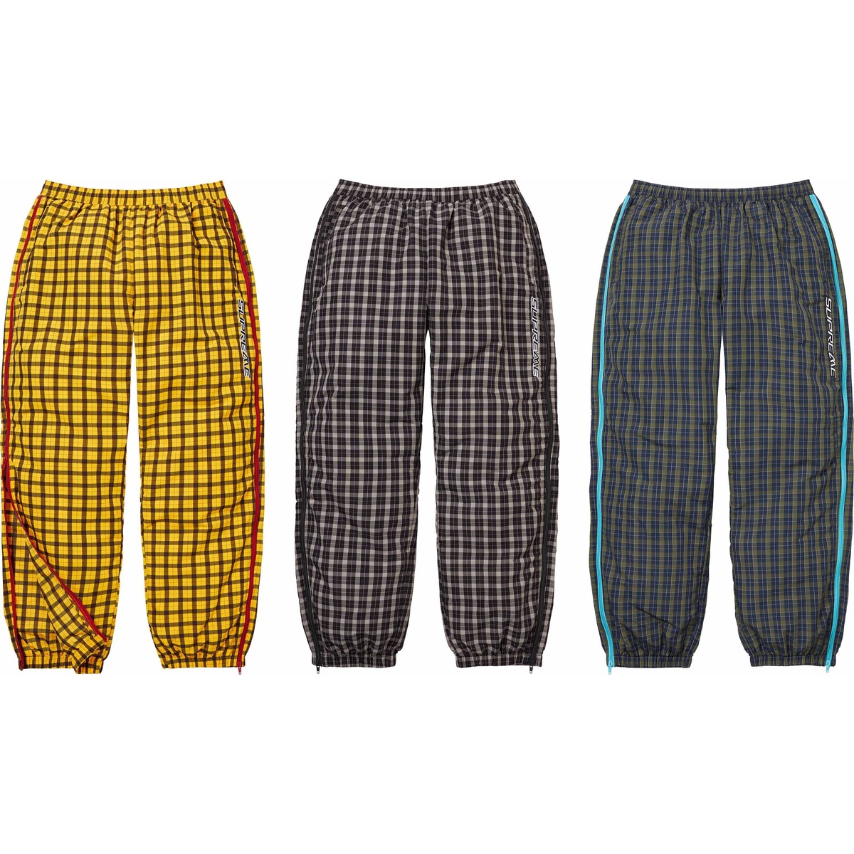 パンツ Supreme 25fw Plaid Warm Up Pant Yellow L Plaid Warm Up Pant - fall/winter 2025 - Supreme