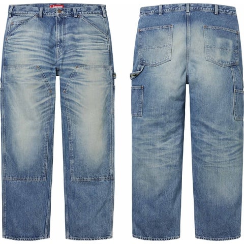 echeveria Painter’s Double Knee Jeans Worn Double Knee Denim Painter Jean - Supreme
