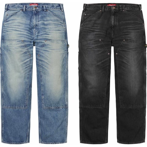 Worn Double Knee Denim Painter Jean - Supreme