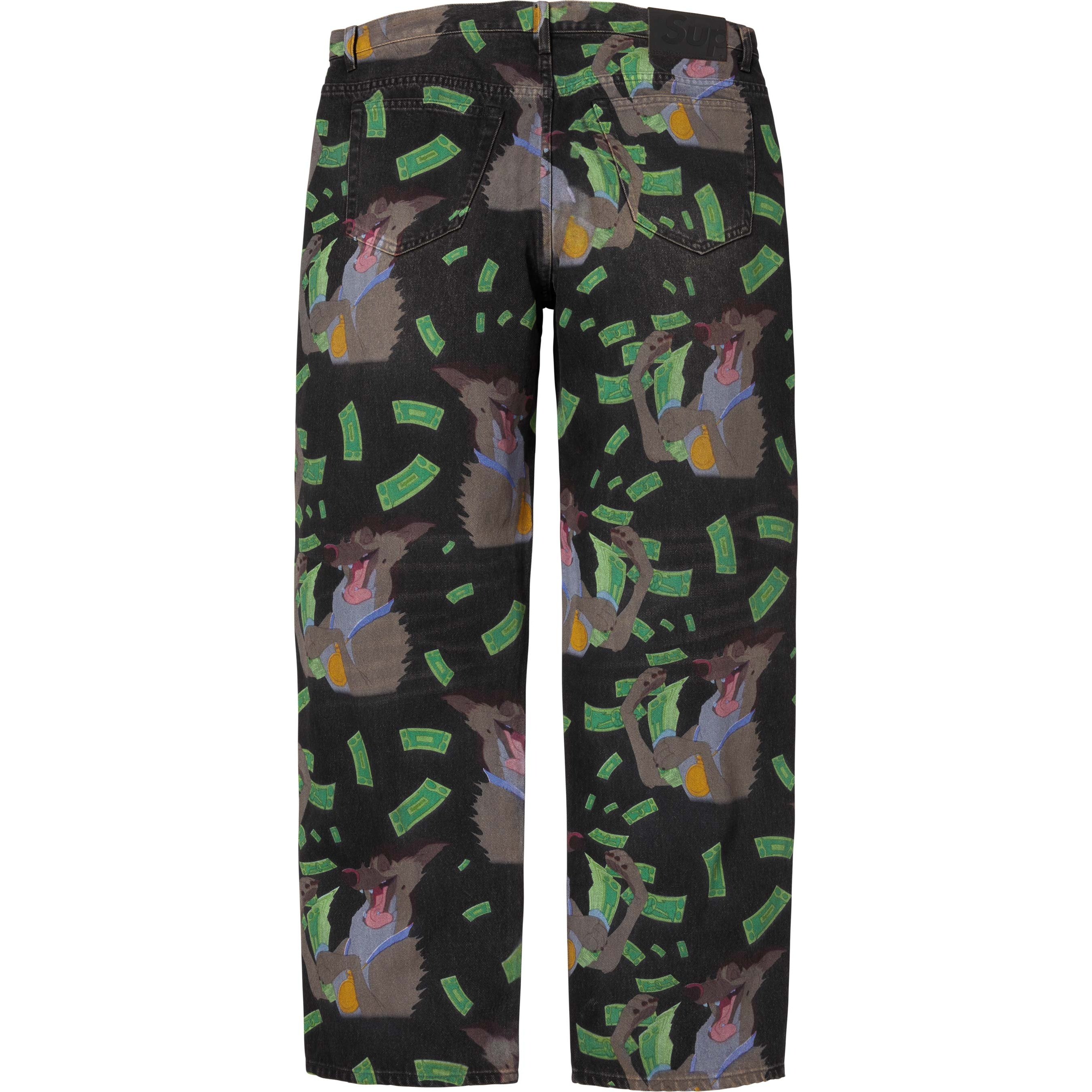 Supreme All Dogs Go To Heaven Loose Fit Jean (FW25) - Washed Black - $228