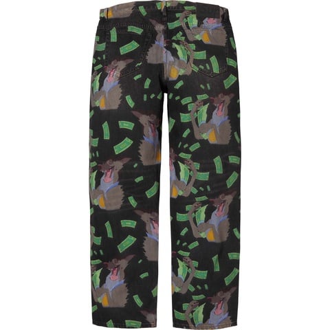 Supreme All Dogs Go To Heaven Loose Fit Jean - Washed Black