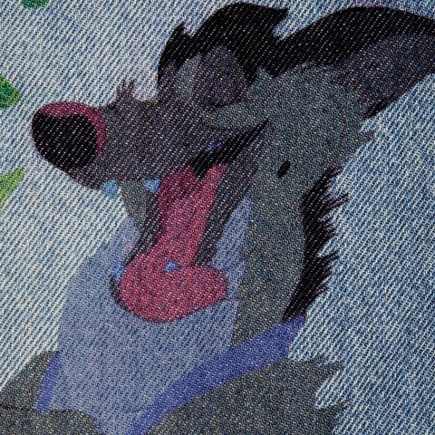 Supreme All Dogs Go To Heaven Loose Fit Jean - Washed Indigo