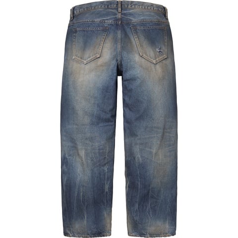Distressed Loose Fit Selvedge Jean - Supreme