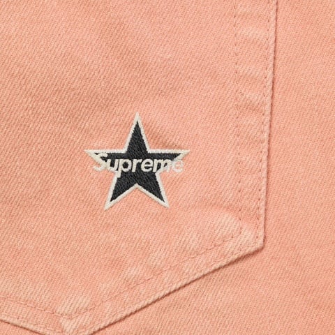 Supreme Distressed Loose Fit Selvedge Jean - Washed Pink
