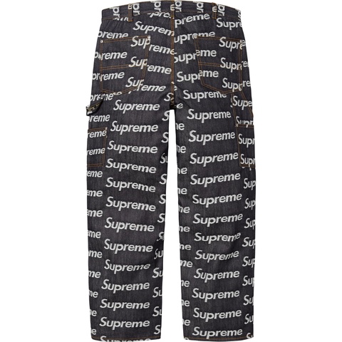 Jacquard Logos Double Knee Denim Painter Jean - Supreme