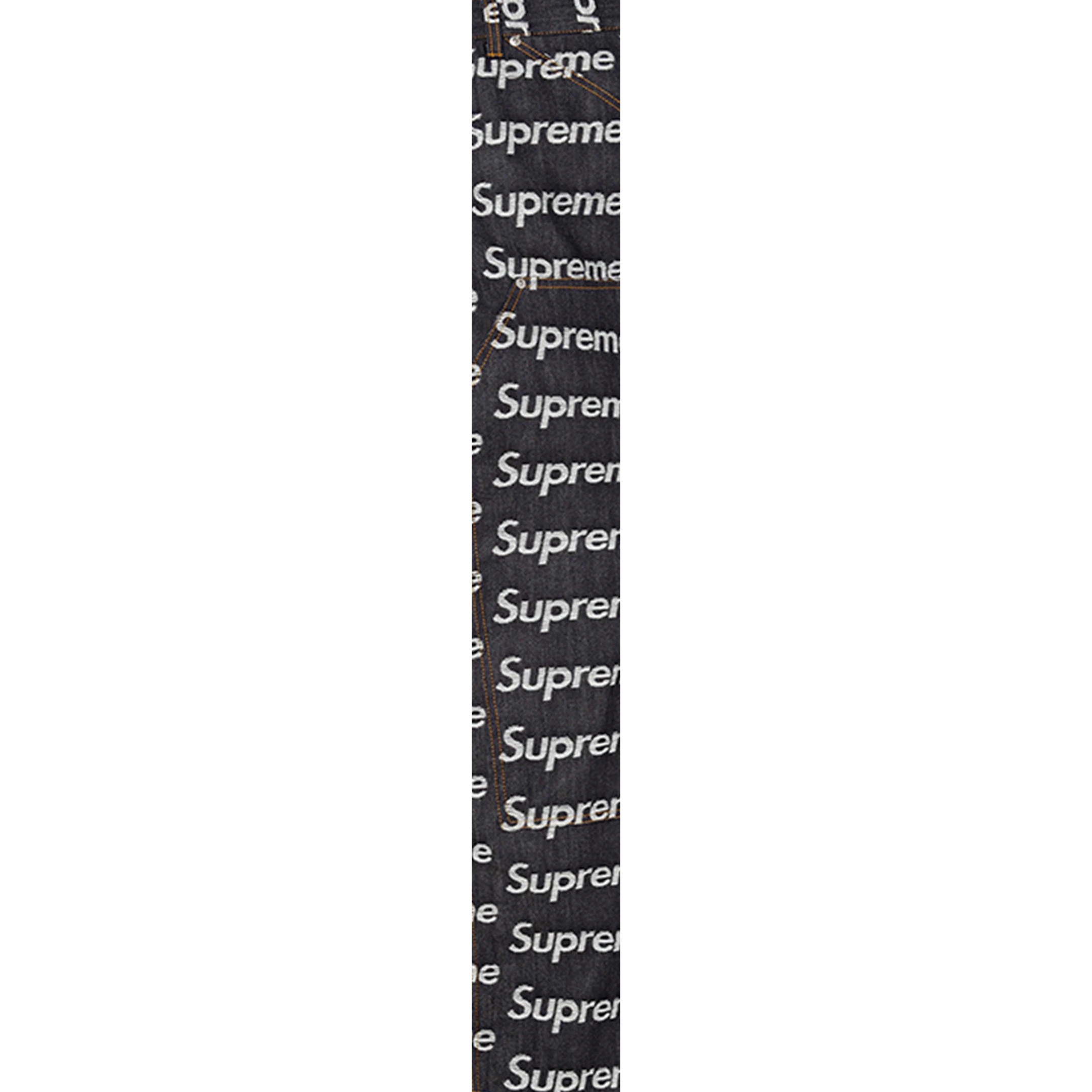 Supreme Jacquard Logos Double Knee Denim Painter Jean (FW25) - Rigid Indigo - $228
