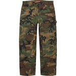 Supreme Jacquard Logos Double Knee Denim Painter Jean (FW25) - Woodland Camo