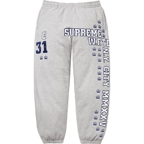 Supreme League Champs Sweatpant - Heather Grey