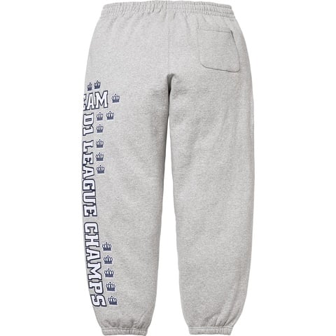 Supreme League Champs Sweatpant - Heather Grey