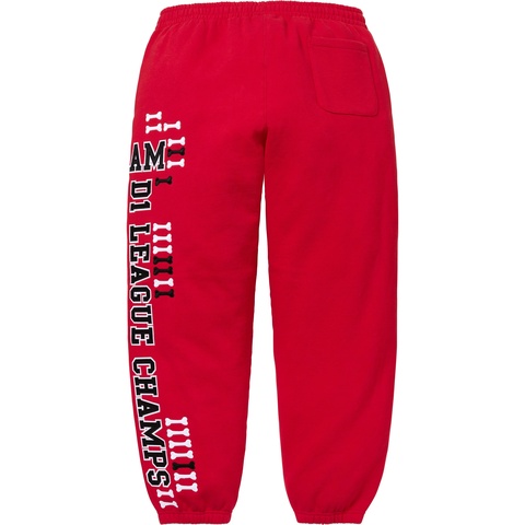 Supreme League Champs Sweatpant - Red