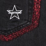 Supreme Leopard Faux Fur Loose Fit Jean (FW25) - Washed Black