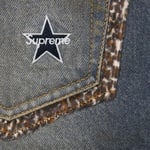 Supreme Leopard Faux Fur Loose Fit Jean (FW25) - Washed Indigo