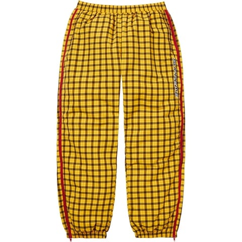 Supreme Plaid Warm Up Pant - Yellow