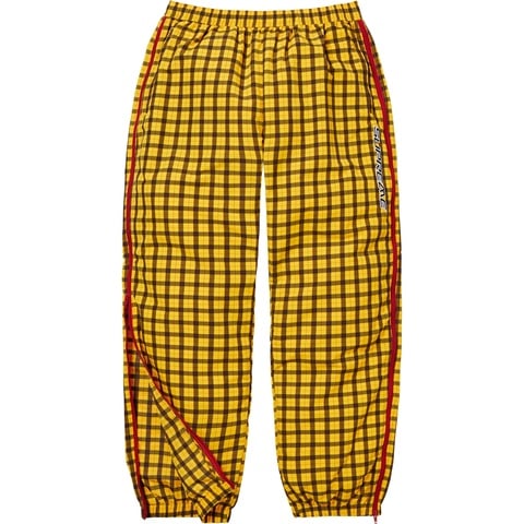 Supreme Plaid Warm Up Pant - Yellow