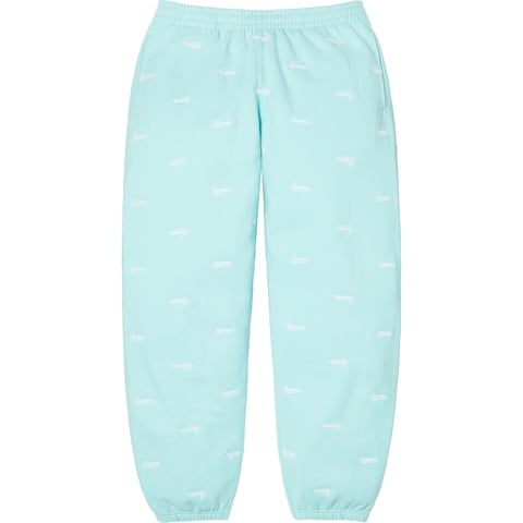 Supreme Repeat Script Sweatpant - Aqua