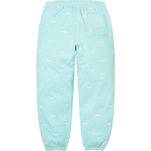 Supreme Repeat Script Sweatpant - Aqua