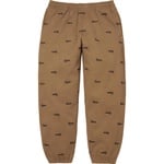 Supreme Repeat Script Sweatpant (FW25) - Dark Khaki