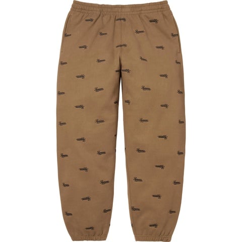Supreme Repeat Script Sweatpant - Dark Khaki