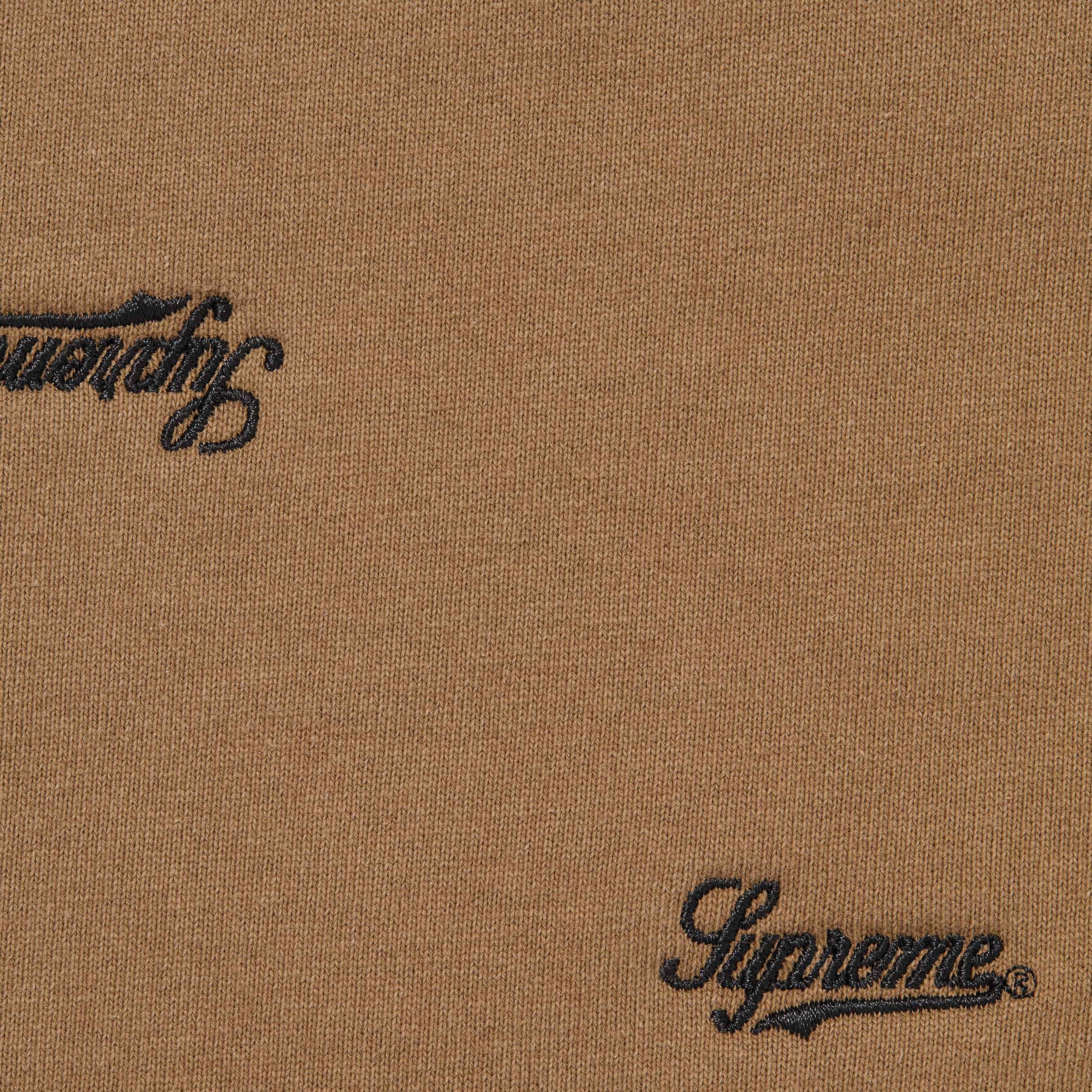 Supreme Repeat Script Sweatpant (FW25) - Dark Khaki - $168