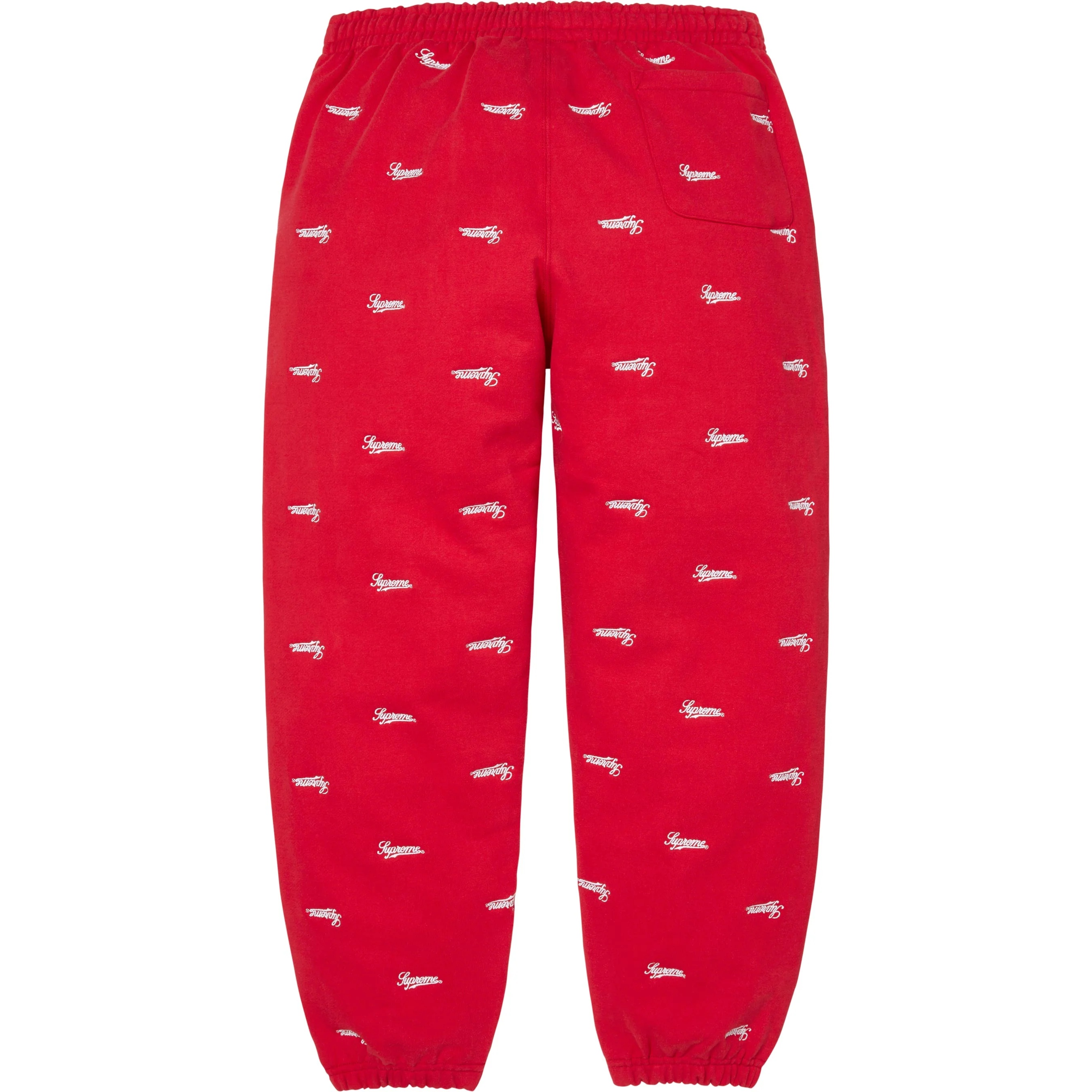 Supreme Repeat Script Sweatpant (FW25) - Red - $168