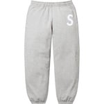 Supreme S Logo Sweatpant (FW25) - Heather Grey