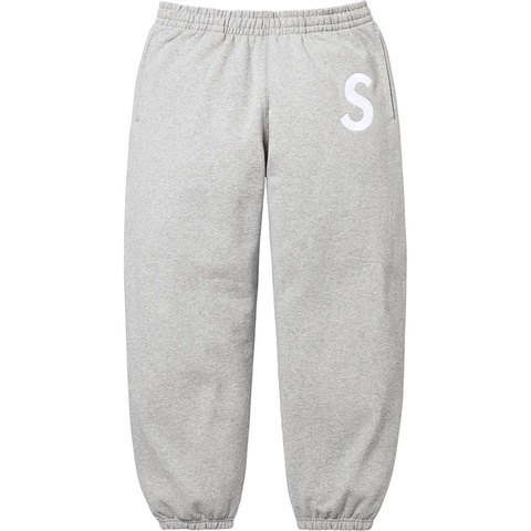 Supreme S Logo Sweatpant - Heather Grey