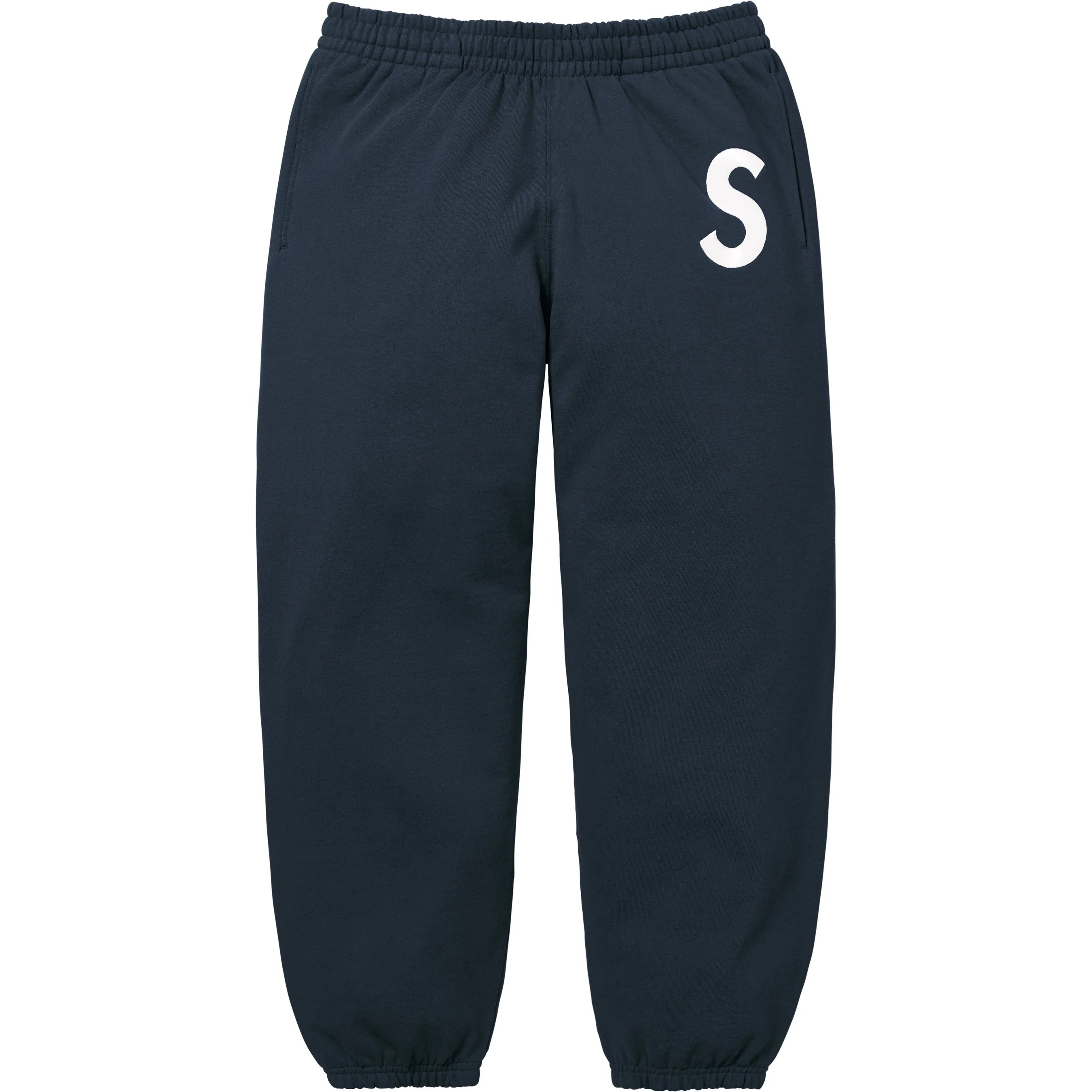 Supreme S Logo Sweatpant (FW25) - Navy - $158