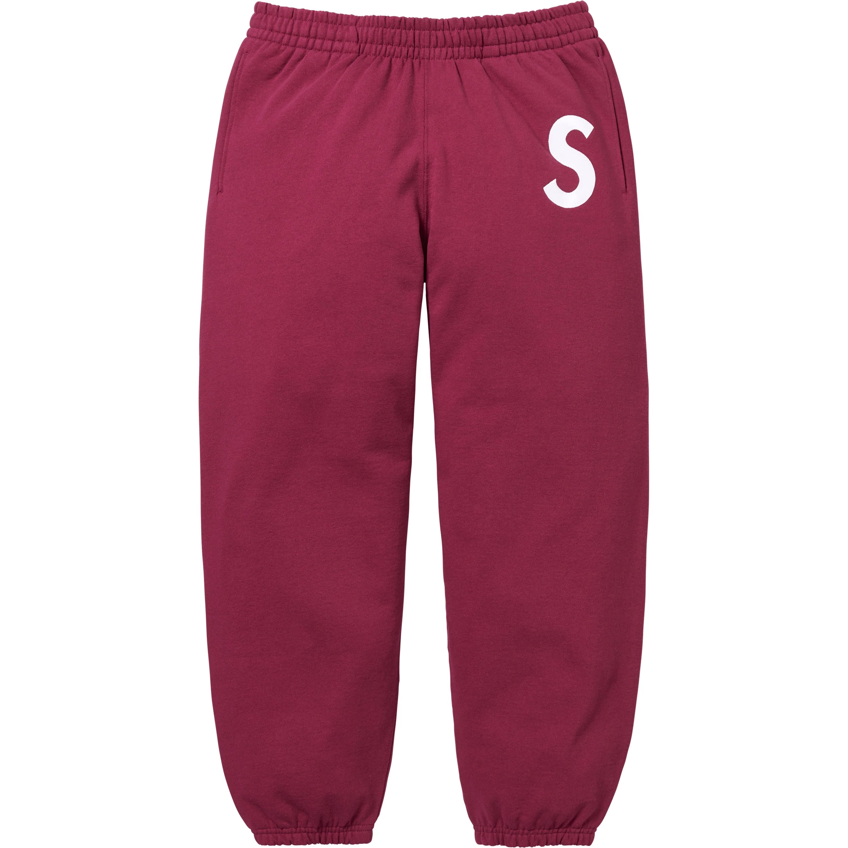 Supreme S Logo Sweatpant (FW25) - Raspberry - $158