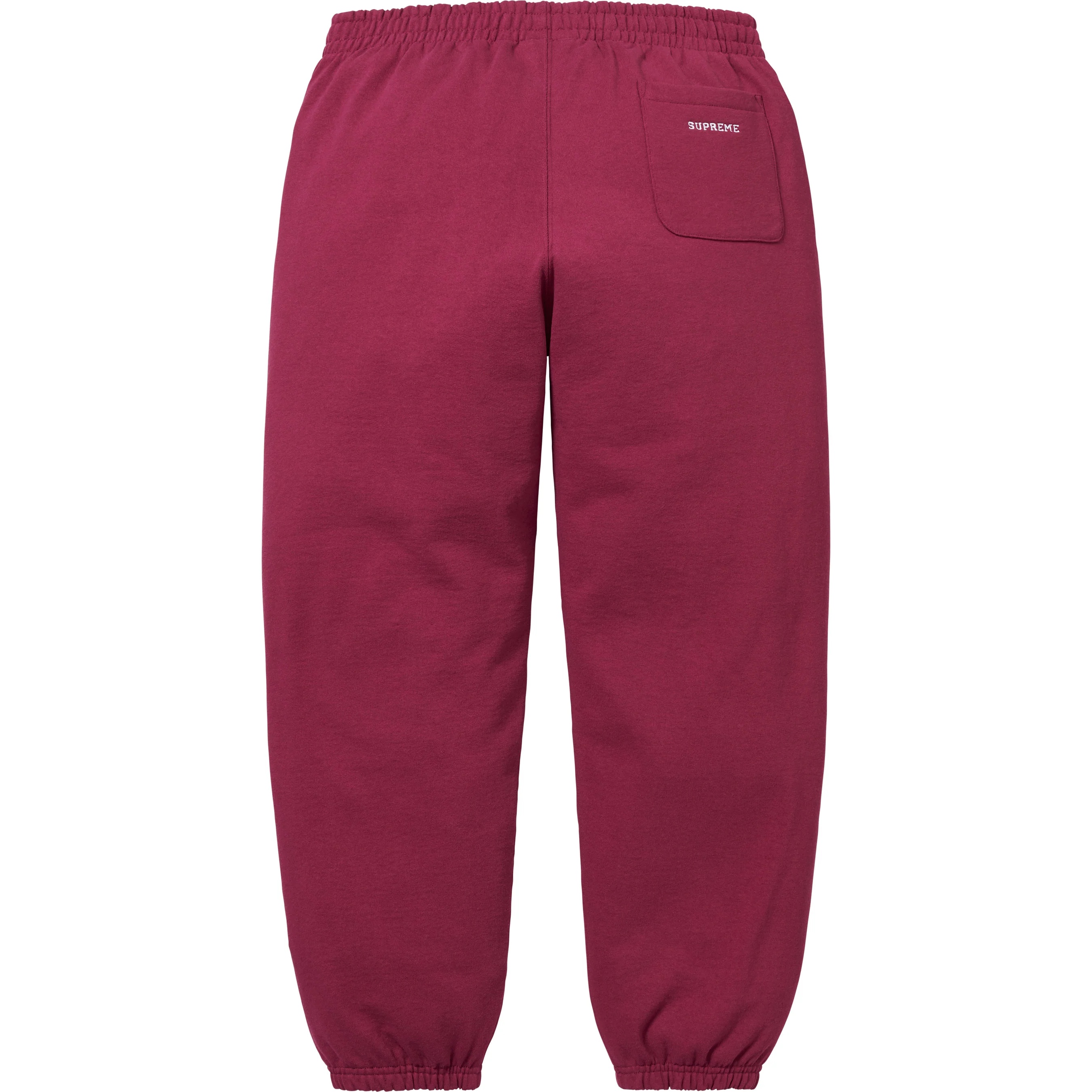 Supreme S Logo Sweatpant (FW25) - Raspberry - $158