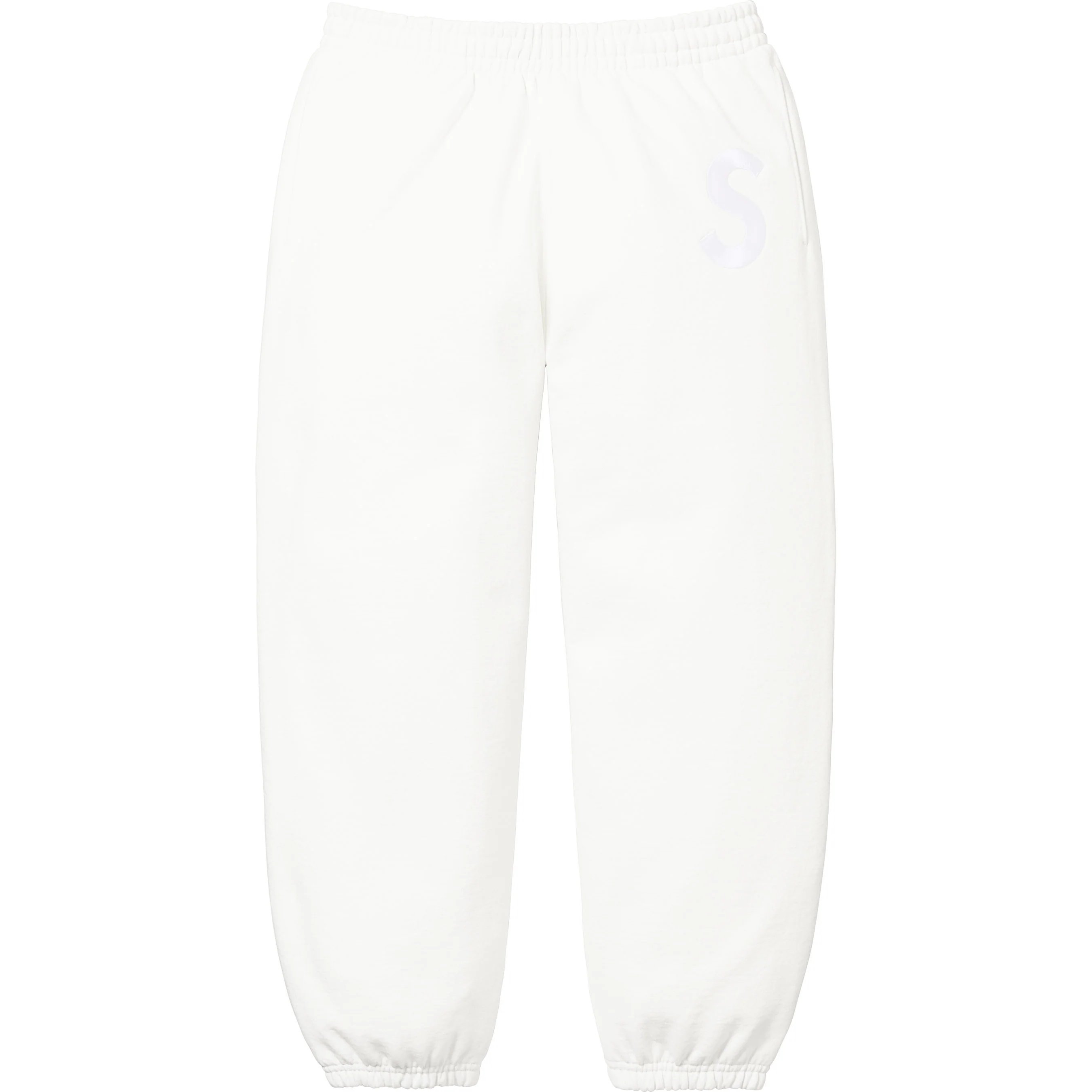 Supreme S Logo Sweatpant (FW25) - White - $158