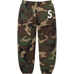 Supreme S Logo Sweatpant (FW25) - Woodland Camo