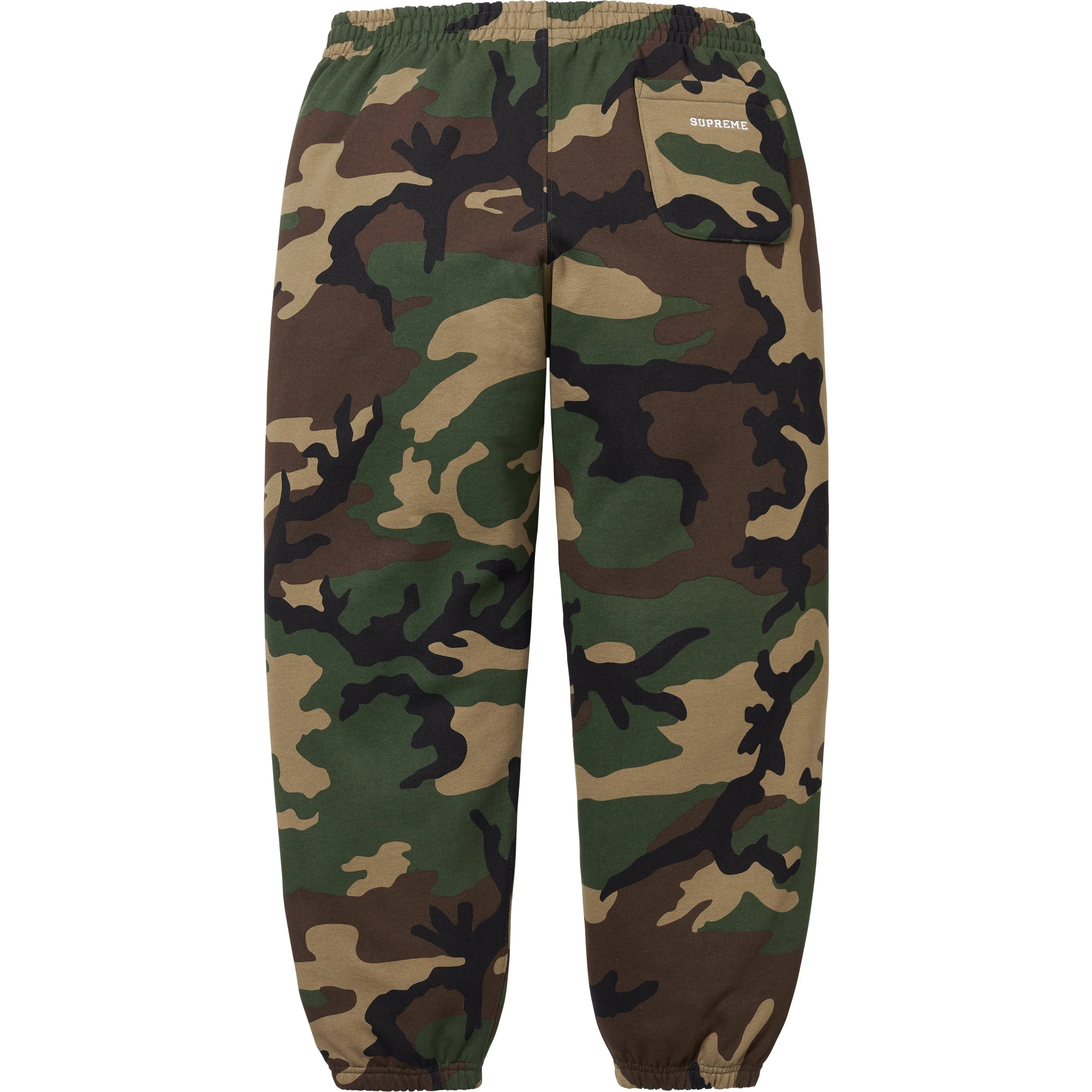 Supreme S Logo Sweatpant (FW25) - Woodland Camo - $158