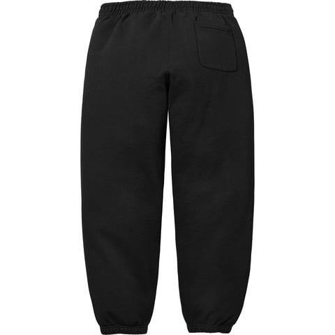 Supreme Satin Appliqué Sweatpant - Black