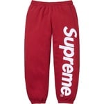 Supreme Satin Appliqué Sweatpant (FW25) - Dark Red
