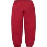 Supreme Satin Appliqué Sweatpant (FW25) - Dark Red