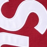 Supreme Satin Appliqué Sweatpant (FW25) - Dark Red