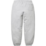 Supreme Satin Appliqué Sweatpant (FW25) - Heather Grey