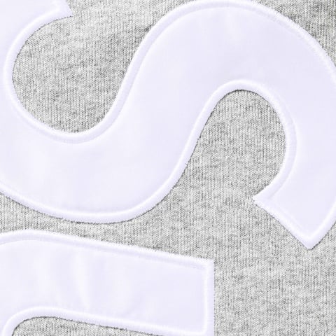 Supreme Satin Appliqué Sweatpant - Heather Grey