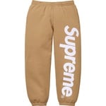Supreme Satin Appliqué Sweatpant (FW25) - Light Tan
