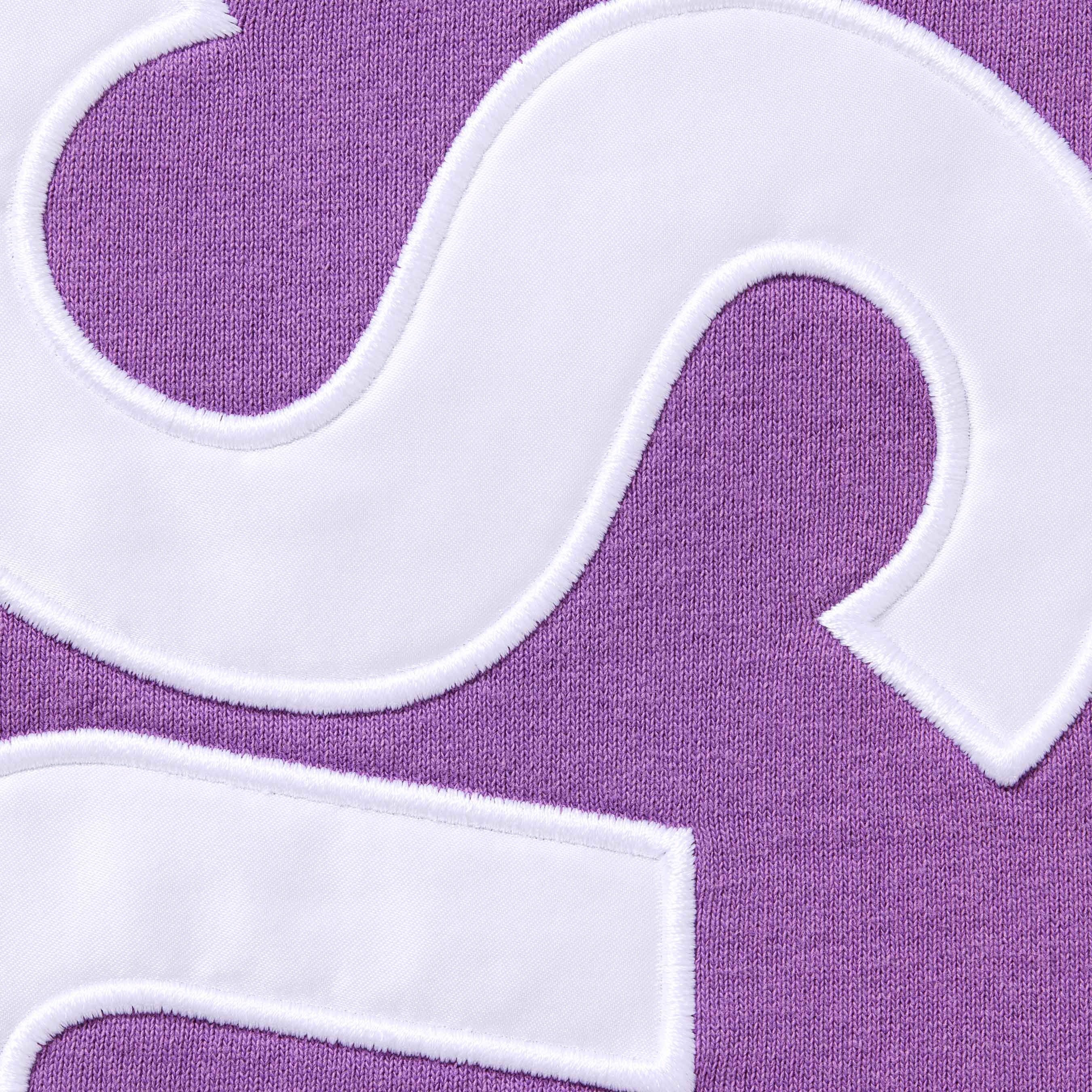 Supreme Satin Appliqué Sweatpant (FW25) - Violet - $158