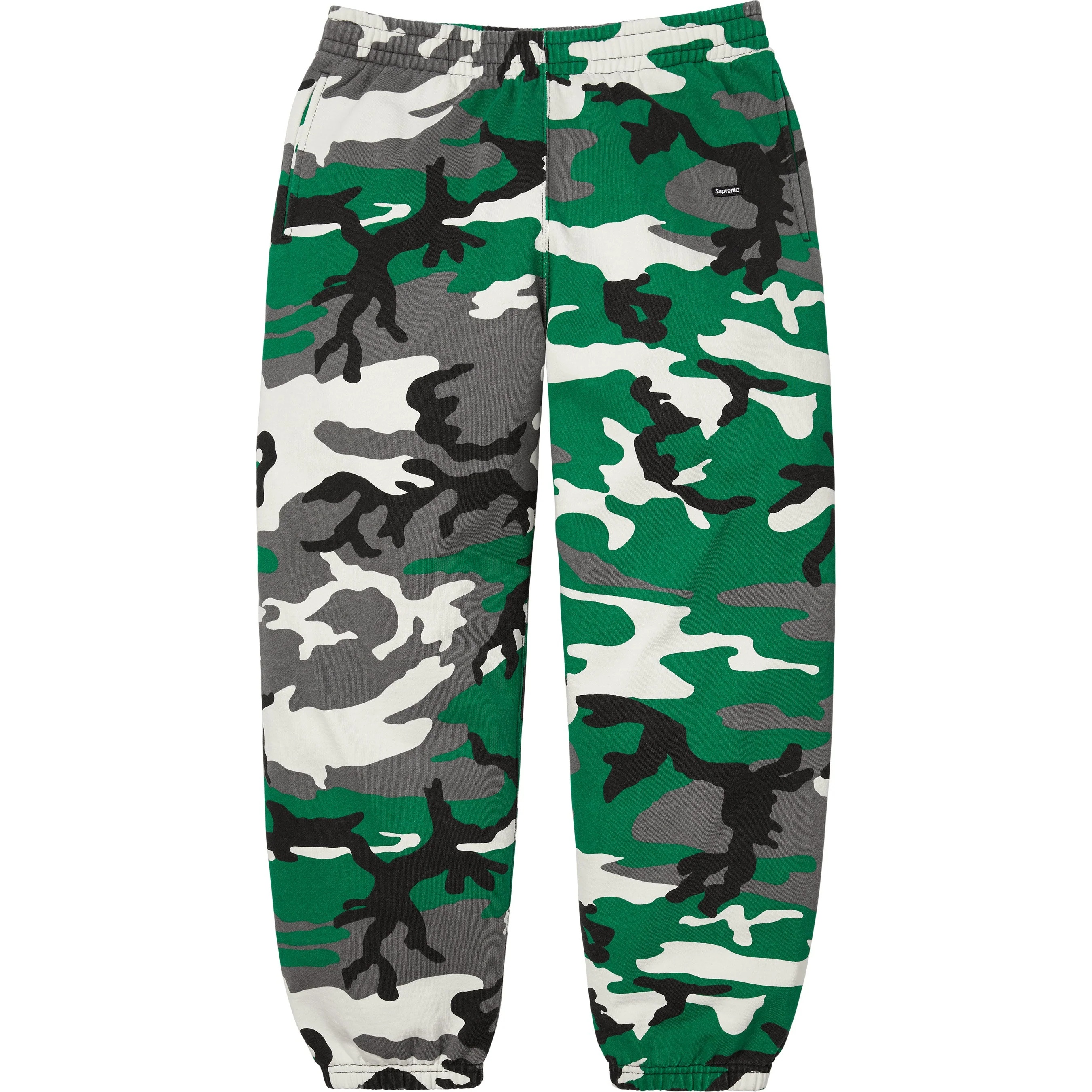 Supreme Small Box Sweatpant (FW25) - Green Camo - $158