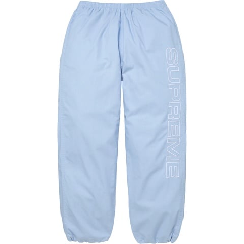 Supreme Spellout Embroidered Ripstop Track Pant - Light Blue