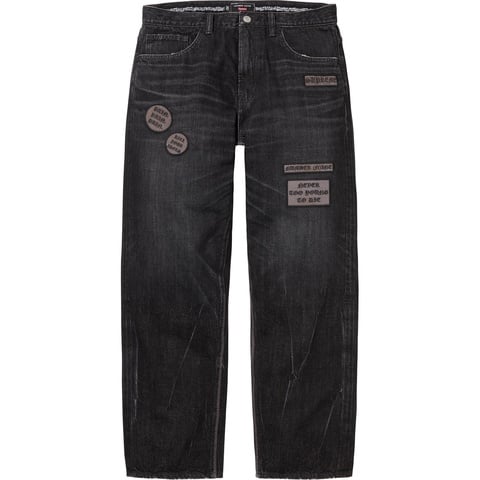 Supreme Supreme®/Number (N)ine® Patches Loose Fit Selvedge Jean - Black