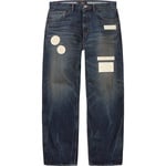 Supreme Supreme Number (N)ine Patches Loose Fit Selvedge Jean (FW25) - Washed Indigo