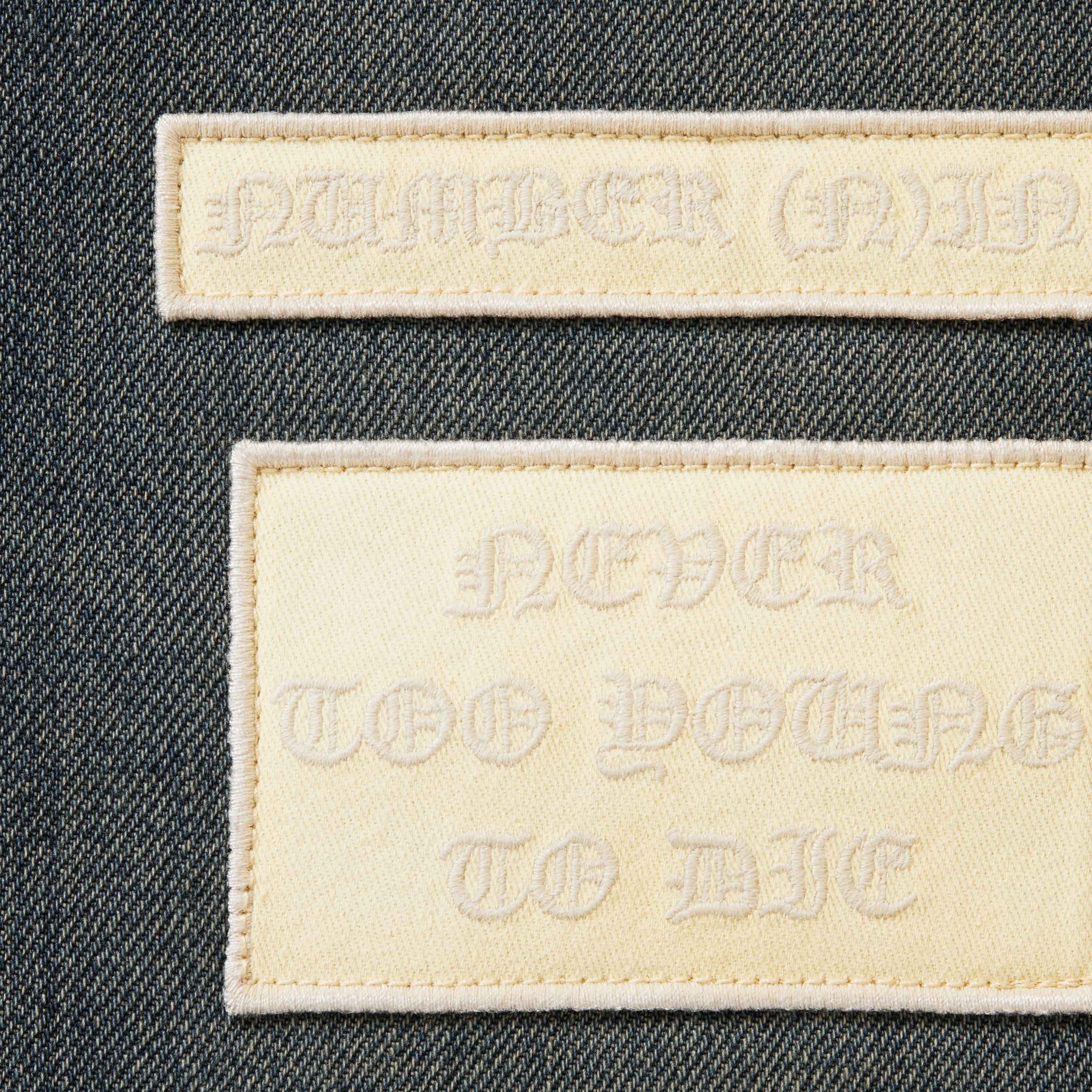 Supreme Supreme Number (N)ine Patches Loose Fit Selvedge Jean (FW25) - Washed Indigo - $368