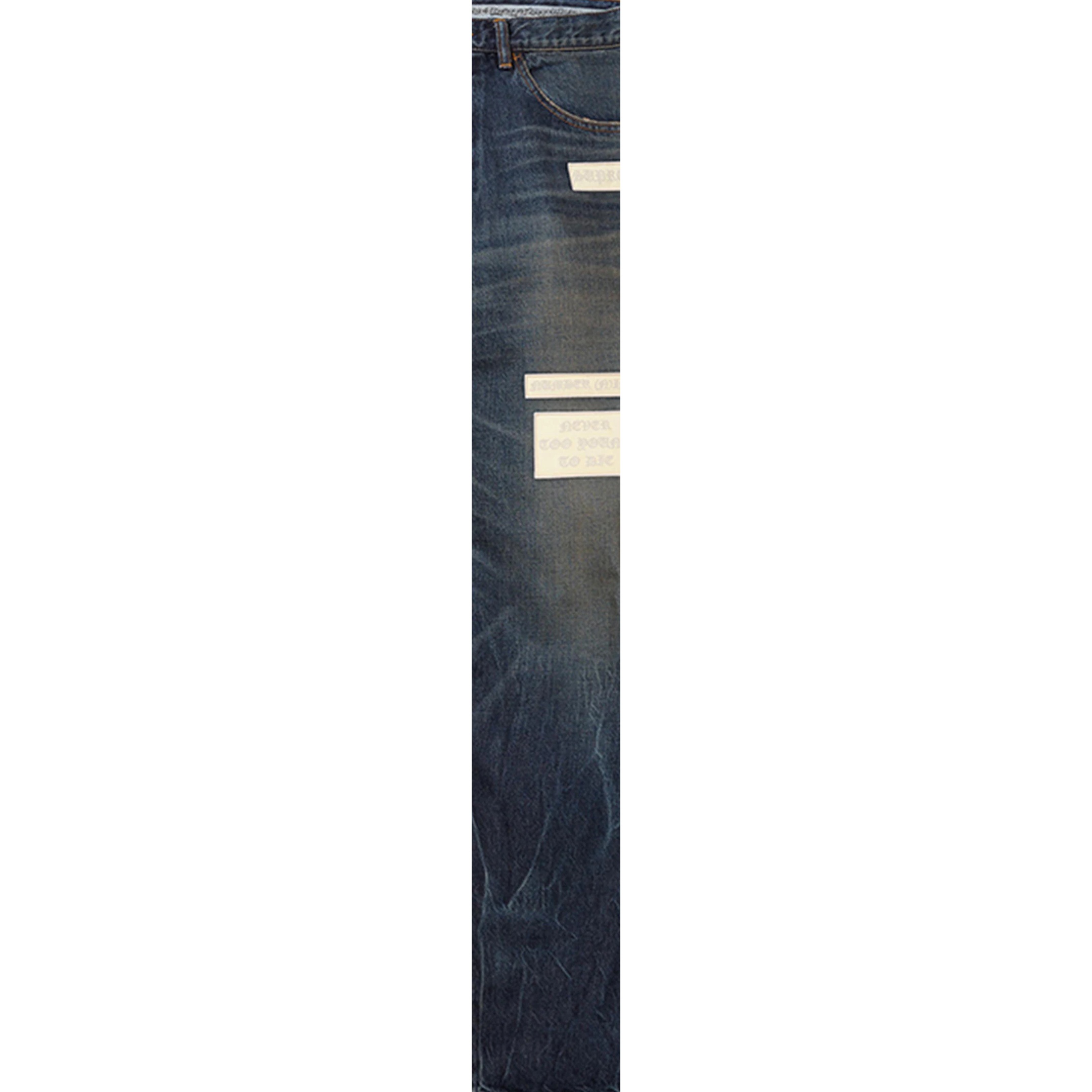 Supreme Supreme Number (N)ine Patches Loose Fit Selvedge Jean (FW25) - Washed Indigo - $368