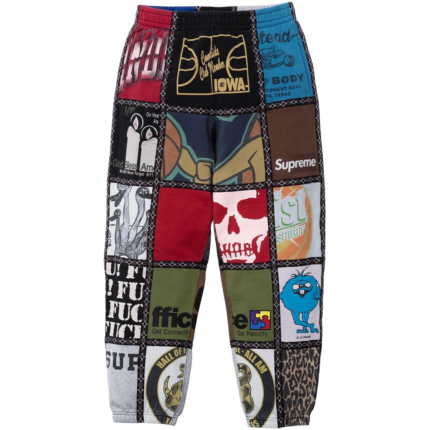 Supreme Supreme Number (N)ine Patchwork Sweatpant for fall winter 25 season